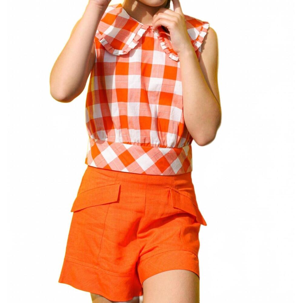NEW MAYORAL linen shorts in orange